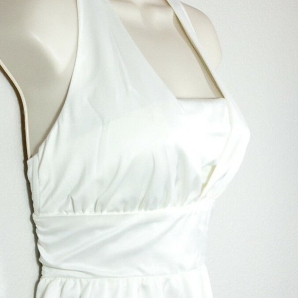 Simple White Wedding Dress Rehearsal Dress - Picture 4 of 9